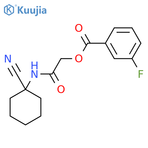 [(1-Cyanocyclohexyl)carbamoyl]methyl 3-fluorobenzoate structure