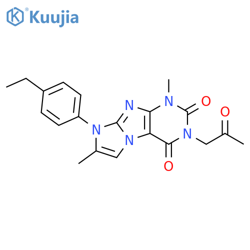 8-(4-ethylphenyl)-1,7-dimethyl-3-(2-oxopropyl)-1H,2H,3H,4H,8H-imidazo1,2-gpurine-2,4-dione structure