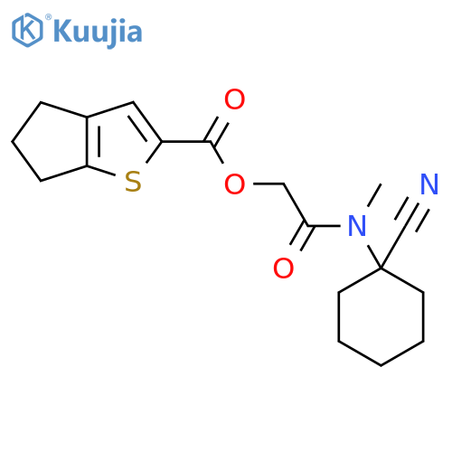 [(1-cyanocyclohexyl)(methyl)carbamoyl]methyl 4H,5H,6H-cyclopenta[b]thiophene-2-carboxylate structure