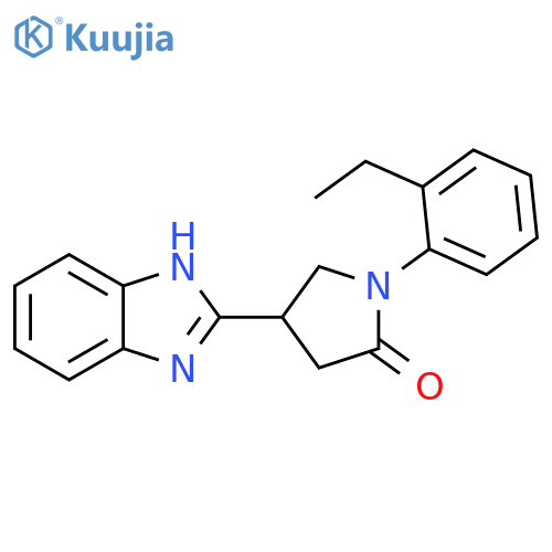 4-(1H-1,3-benzodiazol-2-yl)-1-(2-ethylphenyl)pyrrolidin-2-one structure