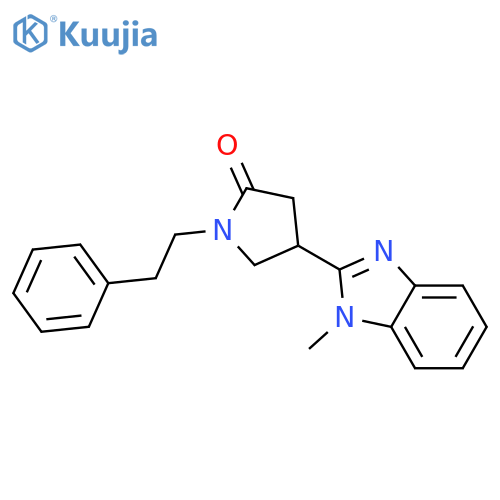 4-(1-methyl-1H-1,3-benzodiazol-2-yl)-1-(2-phenylethyl)pyrrolidin-2-one structure