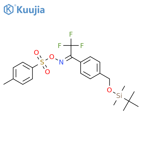 4-2,2,2-Trifluoroethyl-1-O-((4-methylphenyl)sulfonyl)oximebenzyl Alcohol tert-Butyl(dimethyl)silyl Ether structure