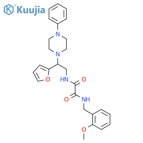 N-2-(furan-2-yl)-2-(4-phenylpiperazin-1-yl)ethyl-N'-(2-methoxyphenyl)methylethanediamide structure