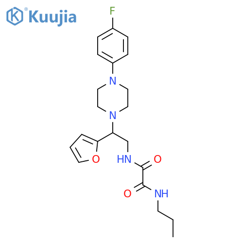 N'-{2-4-(4-fluorophenyl)piperazin-1-yl-2-(furan-2-yl)ethyl}-N-propylethanediamide structure