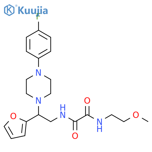 N'-{2-4-(4-fluorophenyl)piperazin-1-yl-2-(furan-2-yl)ethyl}-N-(2-methoxyethyl)ethanediamide structure