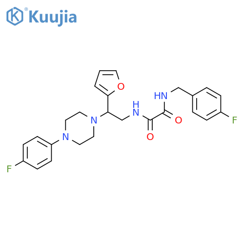 N'-(4-fluorophenyl)methyl-N-{2-4-(4-fluorophenyl)piperazin-1-yl-2-(furan-2-yl)ethyl}ethanediamide structure