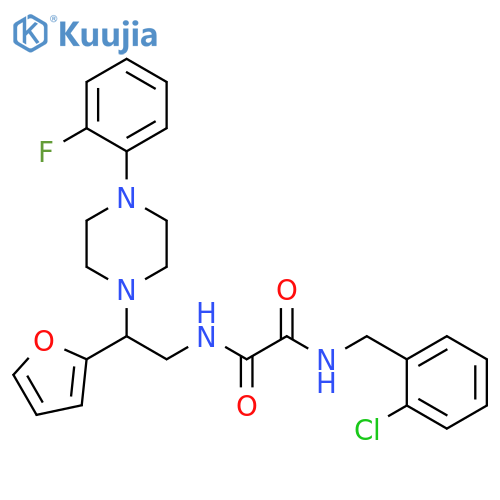 N'-(2-chlorophenyl)methyl-N-{2-4-(2-fluorophenyl)piperazin-1-yl-2-(furan-2-yl)ethyl}ethanediamide structure