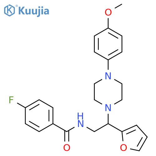 4-fluoro-N-2-(furan-2-yl)-2-4-(4-methoxyphenyl)piperazin-1-ylethylbenzamide structure