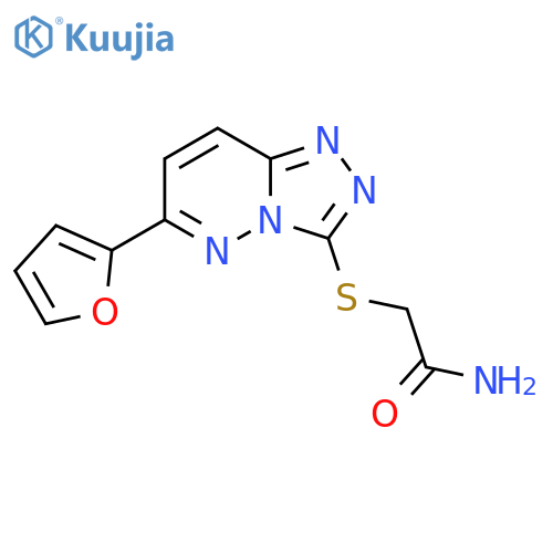 2-{6-(furan-2-yl)-1,2,4triazolo4,3-bpyridazin-3-ylsulfanyl}acetamide structure