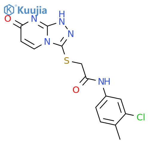 N-(3-chloro-4-methylphenyl)-2-({7-oxo-7H,8H-1,2,4triazolo4,3-apyrimidin-3-yl}sulfanyl)acetamide structure