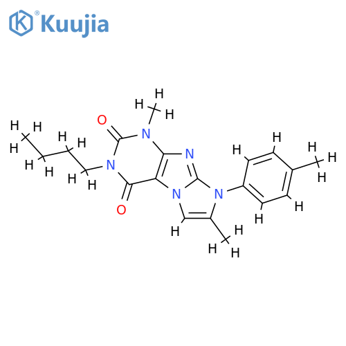 3-butyl-1,7-dimethyl-8-(4-methylphenyl)-1H,2H,3H,4H,8H-imidazo1,2-gpurine-2,4-dione structure