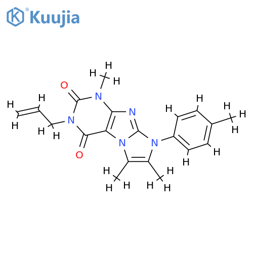 1,6,7-trimethyl-8-(4-methylphenyl)-3-(prop-2-en-1-yl)-1H,2H,3H,4H,8H-imidazo1,2-gpurine-2,4-dione structure
