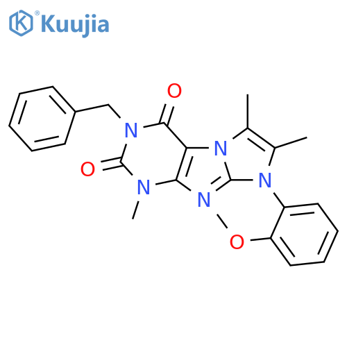 3-benzyl-8-(2-methoxyphenyl)-1,6,7-trimethyl-1H,2H,3H,4H,8H-imidazo1,2-gpurine-2,4-dione structure