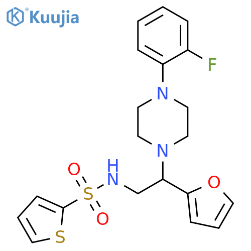 N-{2-4-(2-fluorophenyl)piperazin-1-yl-2-(furan-2-yl)ethyl}thiophene-2-sulfonamide structure