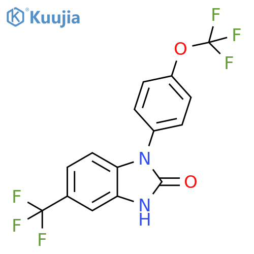 2H-Benzimidazol-2-one, 1,3-dihydro-1-[4-(trifluoromethoxy)phenyl]-5-(trifluoromethyl)- structure