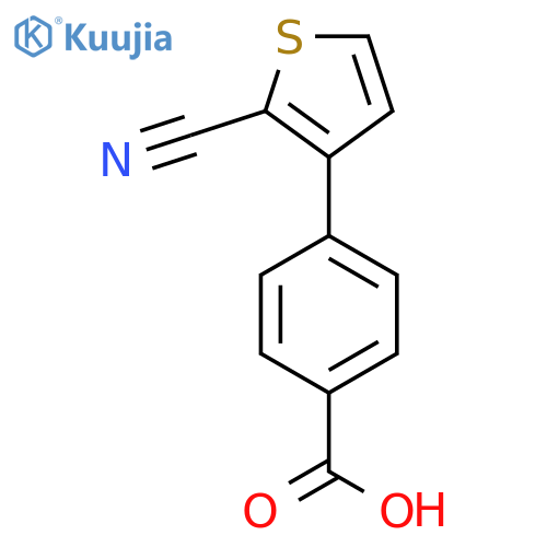 4-(2-cyanothiophen-3-yl)benzoic acid structure