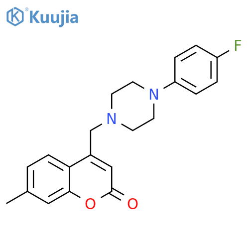 4-{4-(4-fluorophenyl)piperazin-1-ylmethyl}-7-methyl-2H-chromen-2-one structure
