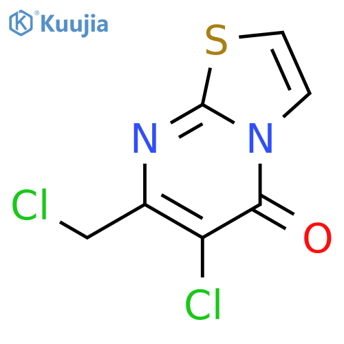 5H-Thiazolo[3,2-a]pyrimidin-5-one, 6-chloro-7-(chloromethyl)- structure