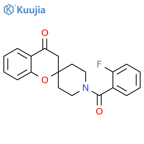1'-(2-fluorobenzoyl)-3,4-dihydrospiro1-benzopyran-2,4'-piperidine-4-one structure