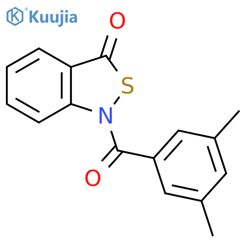 1-(3,5-dimethylbenzoyl)-1,3-dihydro-2,1-benzothiazol-3-one structure