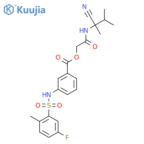 [(1-Cyano-1,2-dimethylpropyl)carbamoyl]methyl 3-(5-fluoro-2-methylbenzenesulfonamido)benzoate structure
