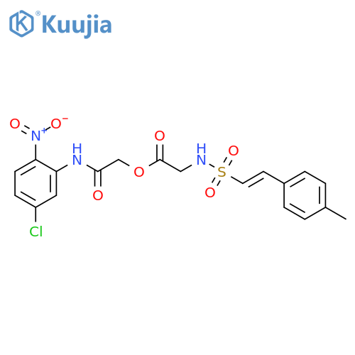 N-[[2-(4-Methylphenyl)ethenyl]sulfonyl]glycine 2-[(5-chloro-2-nitrophenyl)amino]-2-oxoethyl ester structure