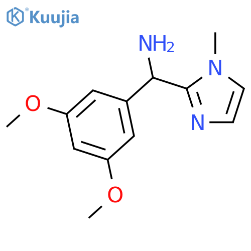 (3,5-Dimethoxyphenyl)(1-methyl-1H-imidazol-2-yl)methanamine structure