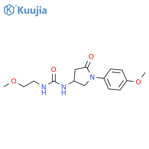 3-(2-methoxyethyl)-1-1-(4-methoxyphenyl)-5-oxopyrrolidin-3-ylurea structure