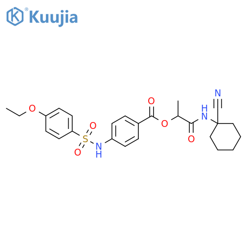 2-[(1-Cyanocyclohexyl)amino]-1-methyl-2-oxoethyl 4-[[(4-ethoxyphenyl)sulfonyl]amino]benzoate structure
