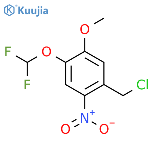 1-(Chloromethyl)-4-(difluoromethoxy)-5-methoxy-2-nitrobenzene structure
