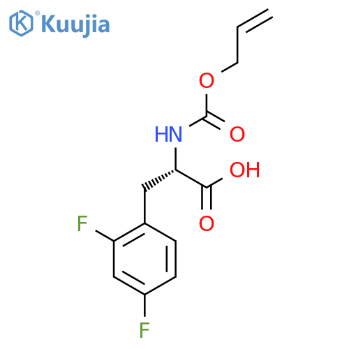 (2S)-3-(2,4-difluorophenyl)-2-{(prop-2-en-1-yloxy)carbonylamino}propanoic acid structure