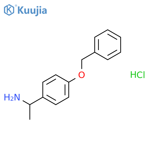 1-[4-(benzyloxy)phenyl]ethanamine hydrochloride (1:1) structure