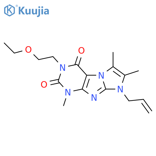 3-(2-ethoxyethyl)-1,6,7-trimethyl-8-(prop-2-en-1-yl)-1H,2H,3H,4H,8H-imidazo1,2-gpurine-2,4-dione structure