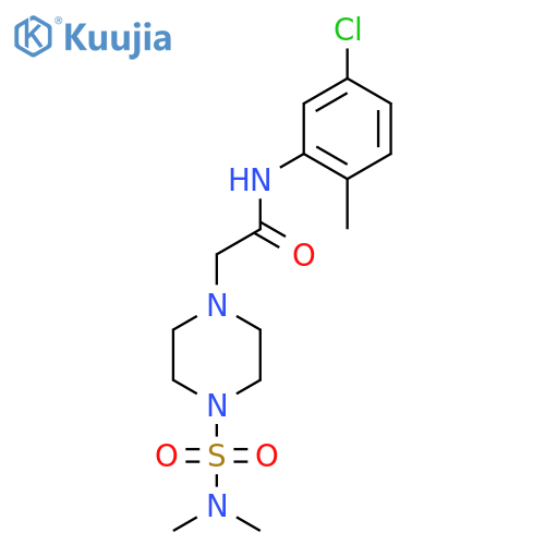 N-(5-chloro-2-methylphenyl)-2-4-(dimethylsulfamoyl)piperazin-1-ylacetamide structure