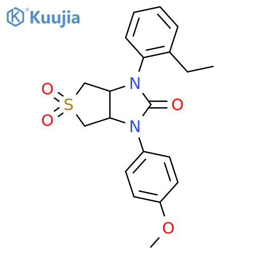 1-(2-ethylphenyl)-3-(4-methoxyphenyl)-hexahydro-1H-5lambda6-thieno3,4-dimidazole-2,5,5-trione structure