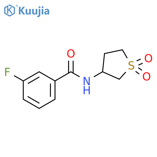 N-(1,1-dioxo-1lambda6-thiolan-3-yl)-3-fluorobenzamide structure