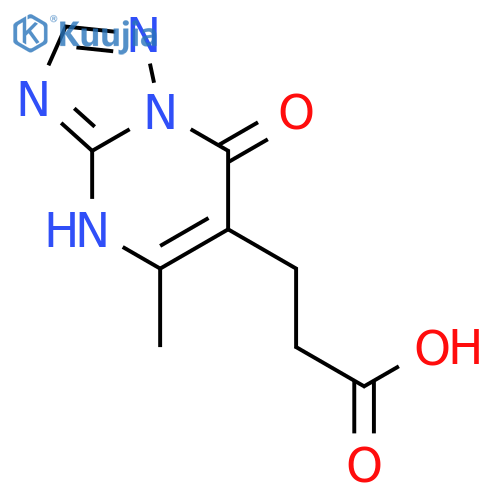 3-{5-methyl-7-oxo-4H,7H-1,2,4triazolo1,5-apyrimidin-6-yl}propanoic acid structure