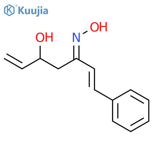 1,6-HEPTADIEN-3-ONE, 5-HYDROXY-1-PHENYL-, OXIME, (1E,3E)- structure