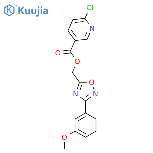 [3-(3-Methoxyphenyl)-1,2,4-oxadiazol-5-yl]methyl 6-chloropyridine-3-carboxylate structure