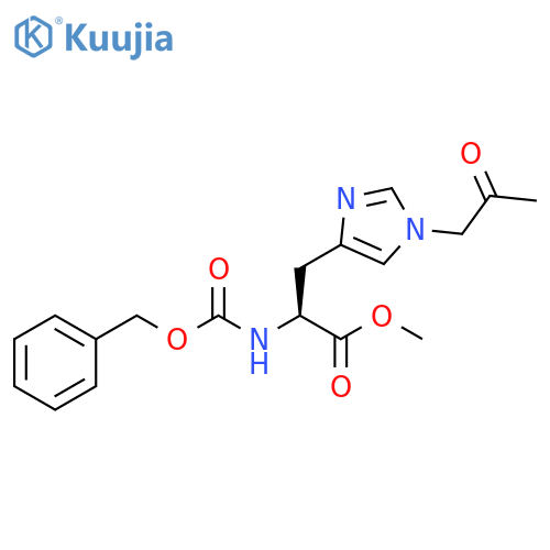 L-Histidine, 1-(2-oxopropyl)-N-[(phenylmethoxy)carbonyl]-, methyl ester structure