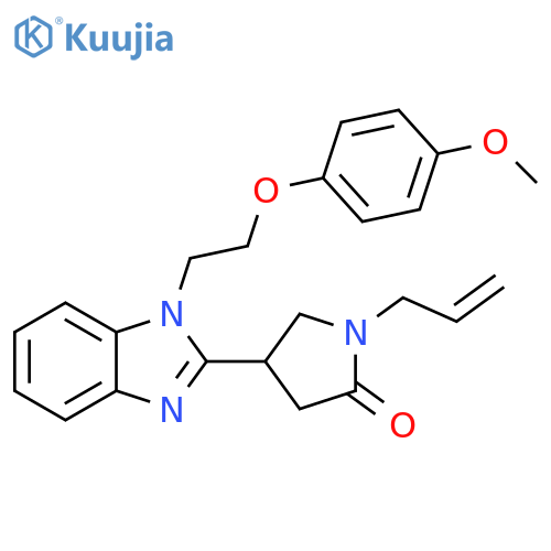 4-{1-2-(4-methoxyphenoxy)ethyl-1H-1,3-benzodiazol-2-yl}-1-(prop-2-en-1-yl)pyrrolidin-2-one structure