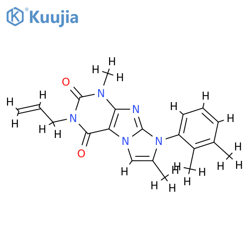 8-(2,3-dimethylphenyl)-1,7-dimethyl-3-(prop-2-en-1-yl)-1H,2H,3H,4H,8H-imidazo1,2-gpurine-2,4-dione structure