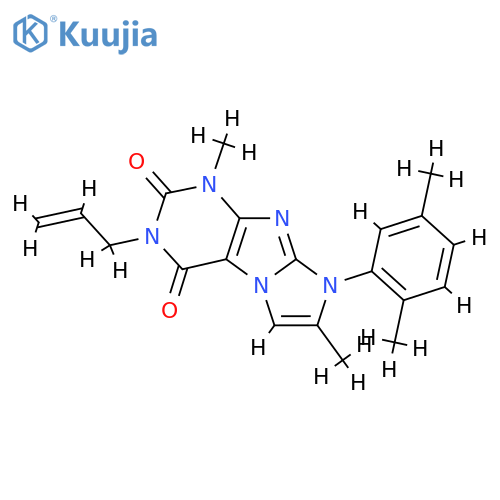 8-(2,5-dimethylphenyl)-1,7-dimethyl-3-(prop-2-en-1-yl)-1H,2H,3H,4H,8H-imidazo1,2-gpurine-2,4-dione structure