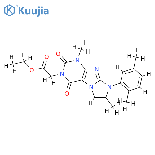ethyl 2-8-(2,5-dimethylphenyl)-1,7-dimethyl-2,4-dioxo-1H,2H,3H,4H,8H-imidazo1,2-gpurin-3-ylacetate structure