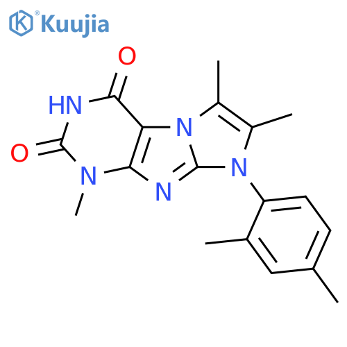 8-(2,4-dimethylphenyl)-1,6,7-trimethyl-1H,2H,3H,4H,8H-imidazo1,2-gpurine-2,4-dione structure