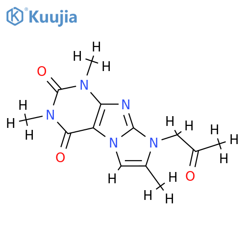 1,3,7-trimethyl-8-(2-oxopropyl)-1H,2H,3H,4H,8H-imidazo1,2-gpurine-2,4-dione structure