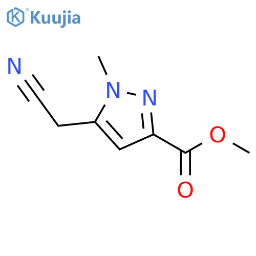methyl 5-(cyanomethyl)-1-methyl-1H-pyrazole-3-carboxylate structure