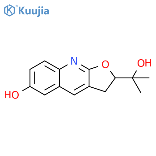 Furo[2,3-b]quinoline-2-methanol, 2,3-dihydro-6-hydroxy-α,α-dimethyl-, (+)- structure