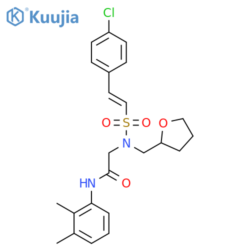 N-(2,3-dimethylphenyl)-2-{N-[(oxolan-2-yl)methyl]-2-(4-chlorophenyl)ethenesulfonamido}acetamide structure