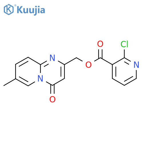 (7-Methyl-4-oxopyrido[1,2-a]pyrimidin-2-yl)methyl 2-chloropyridine-3-carboxylate structure